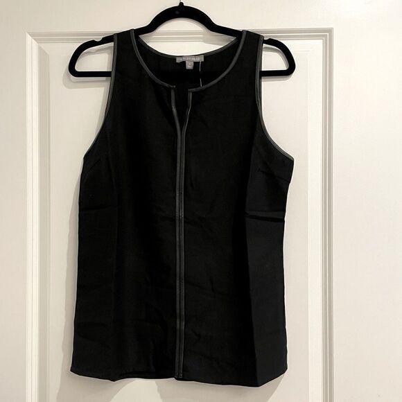 NWT Black Tinley Road Tank Leather Trim Sz. M - Picture 1 of 5